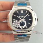 Perfect Replica KM Factory New 5726 Patek Philippe Nautilus Annual Calendar Deep Blue Swiss Watches